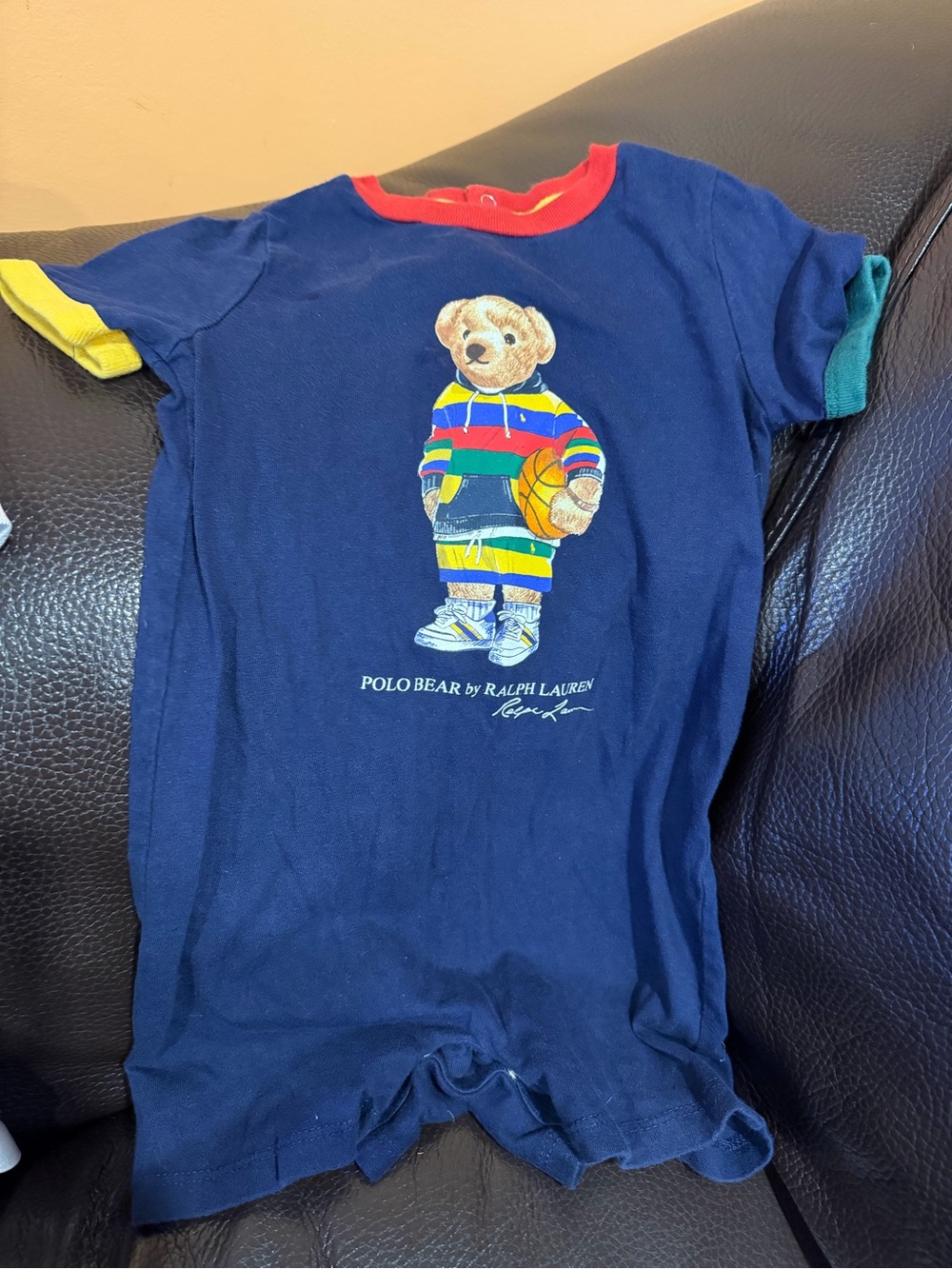 Ralph Lauren polo bear onesie